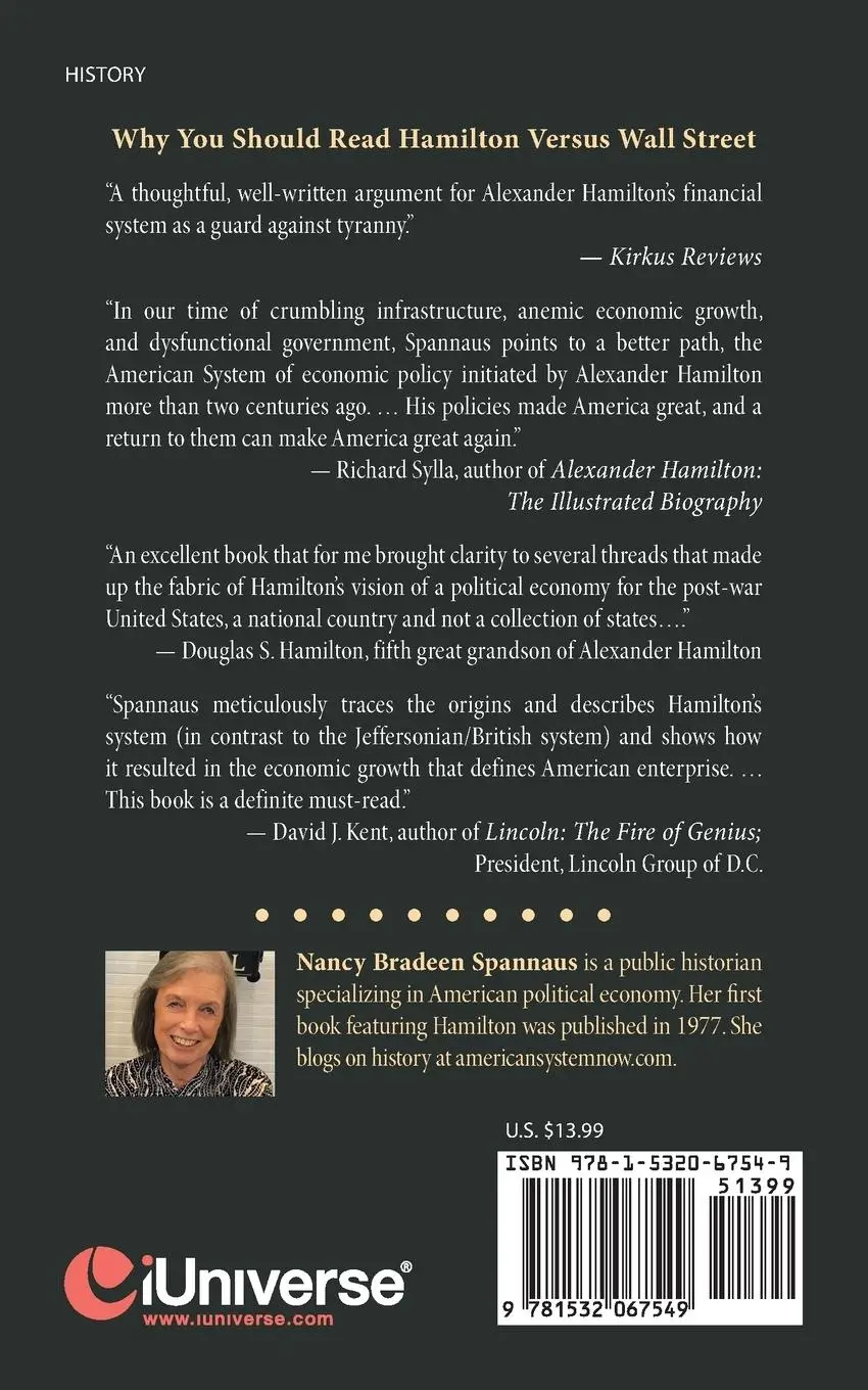 Rückseite: 9781532067549 | Hamilton versus Wall Street | Nancy Bradeen Spannaus | Taschenbuch