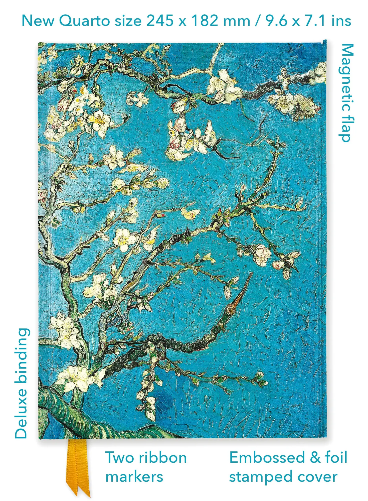 Flame Tree Publishing Vincent Van Gogh, Almond Blossom (Foiled Quarto Journal)