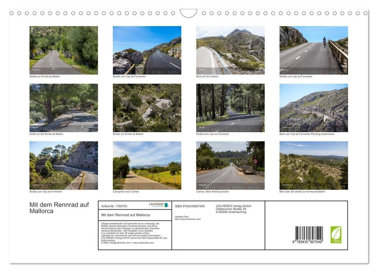 Bild: 9783435607549 | Mit dem Rennrad auf Mallorca (Wandkalender 2025 DIN A3 quer),...
