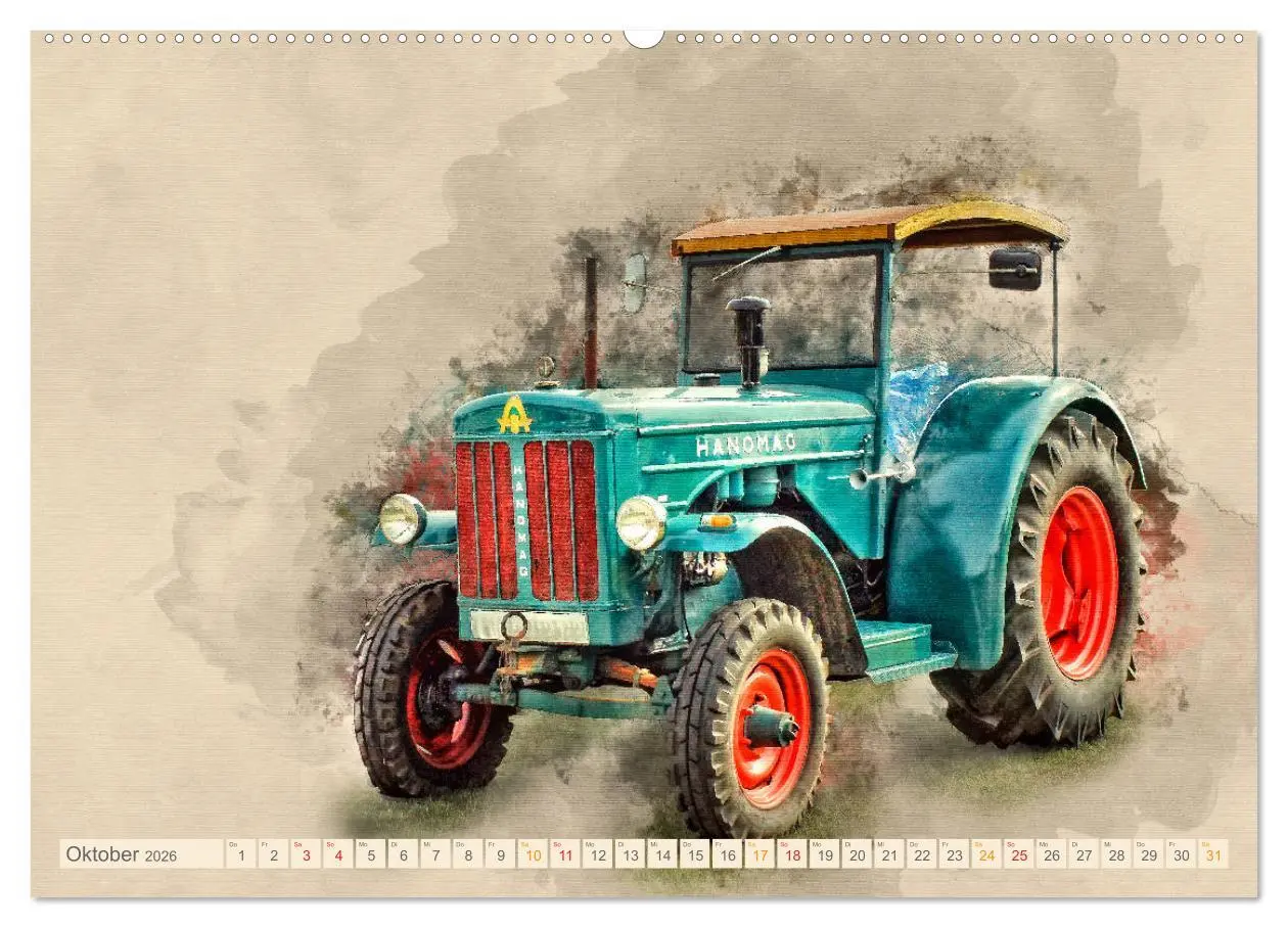 Bild: 9783457867549 | Traktoren für Liebhaber (Wandkalender 2026 DIN A2 quer), CALVENDO...