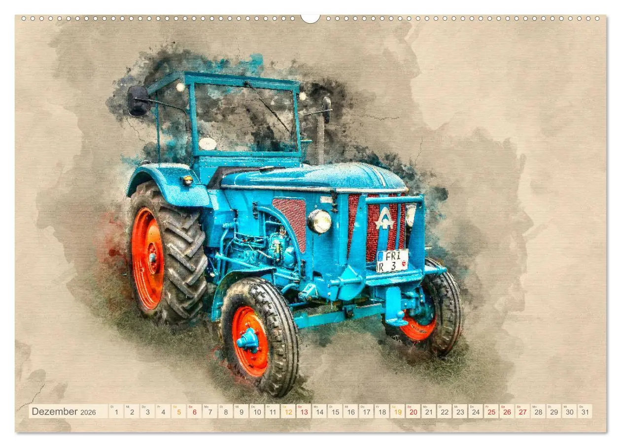 Bild: 9783457867549 | Traktoren für Liebhaber (Wandkalender 2026 DIN A2 quer), CALVENDO...