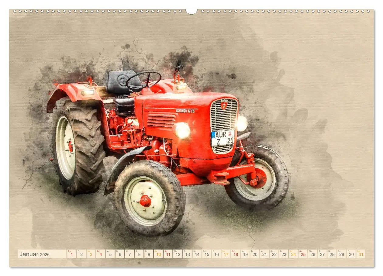Bild: 9783457867549 | Traktoren für Liebhaber (Wandkalender 2026 DIN A2 quer), CALVENDO...