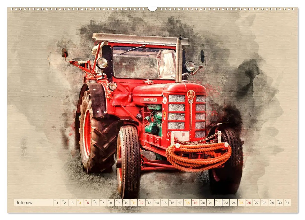 Bild: 9783457867549 | Traktoren für Liebhaber (Wandkalender 2026 DIN A2 quer), CALVENDO...