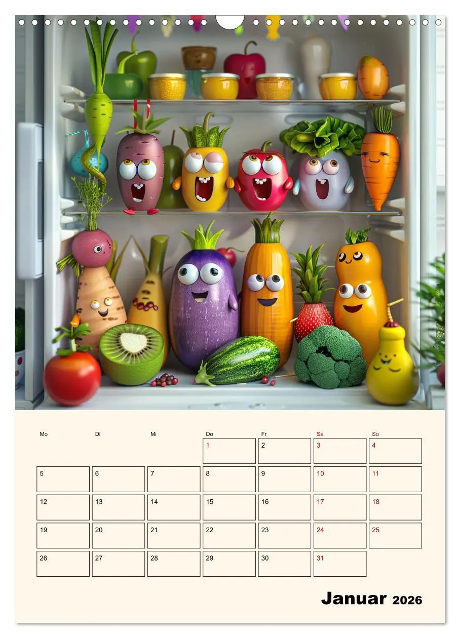 Bild: 9783516267549 | Nachts im Kühlschrank (Wandkalender 2026 DIN A3 hoch), CALVENDO...