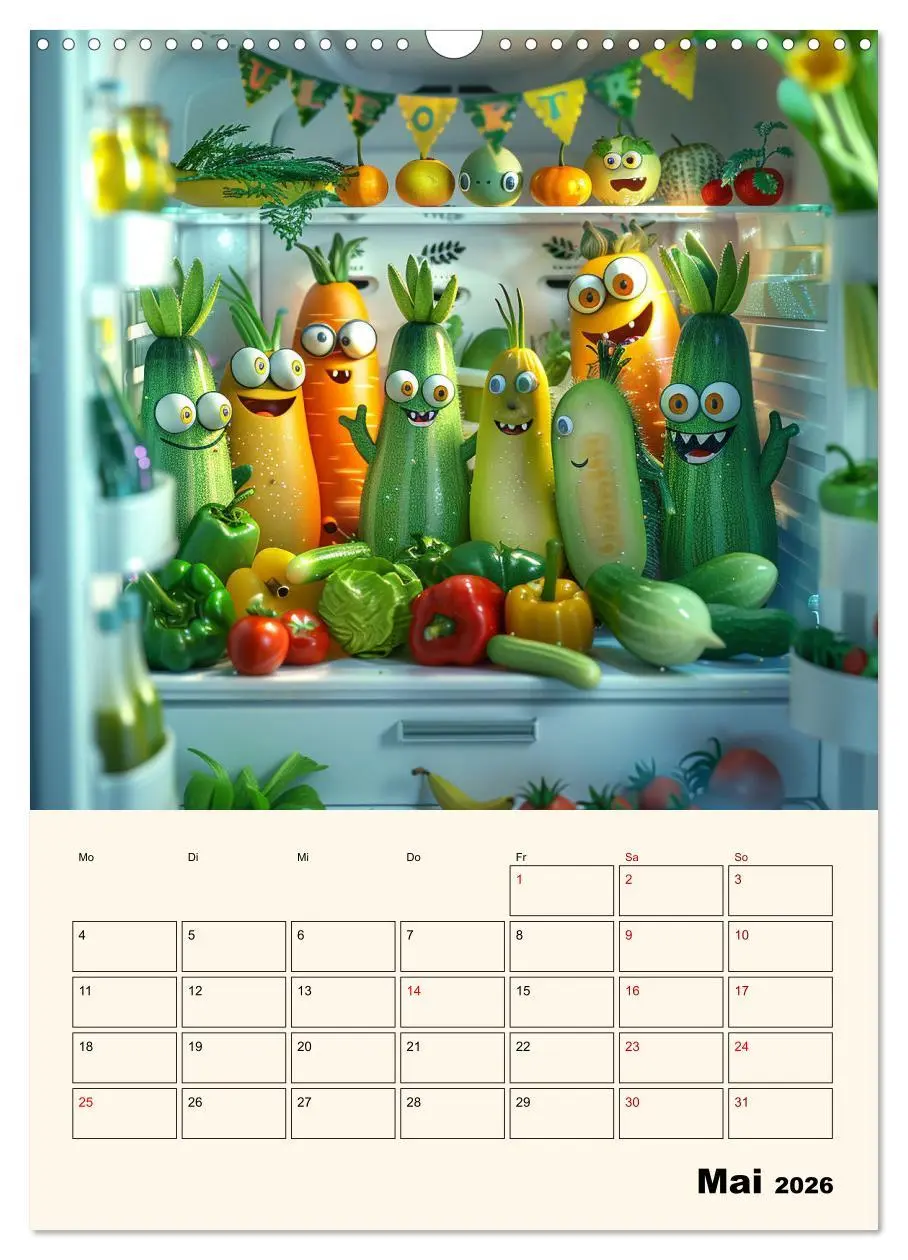 Bild: 9783516267549 | Nachts im Kühlschrank (Wandkalender 2026 DIN A3 hoch), CALVENDO...