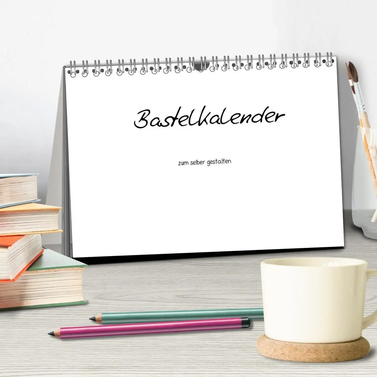 Bild: 9783594177549 | Bastelkalender - Weiss (Tischkalender 2027 DIN A5 quer), CALVENDO...