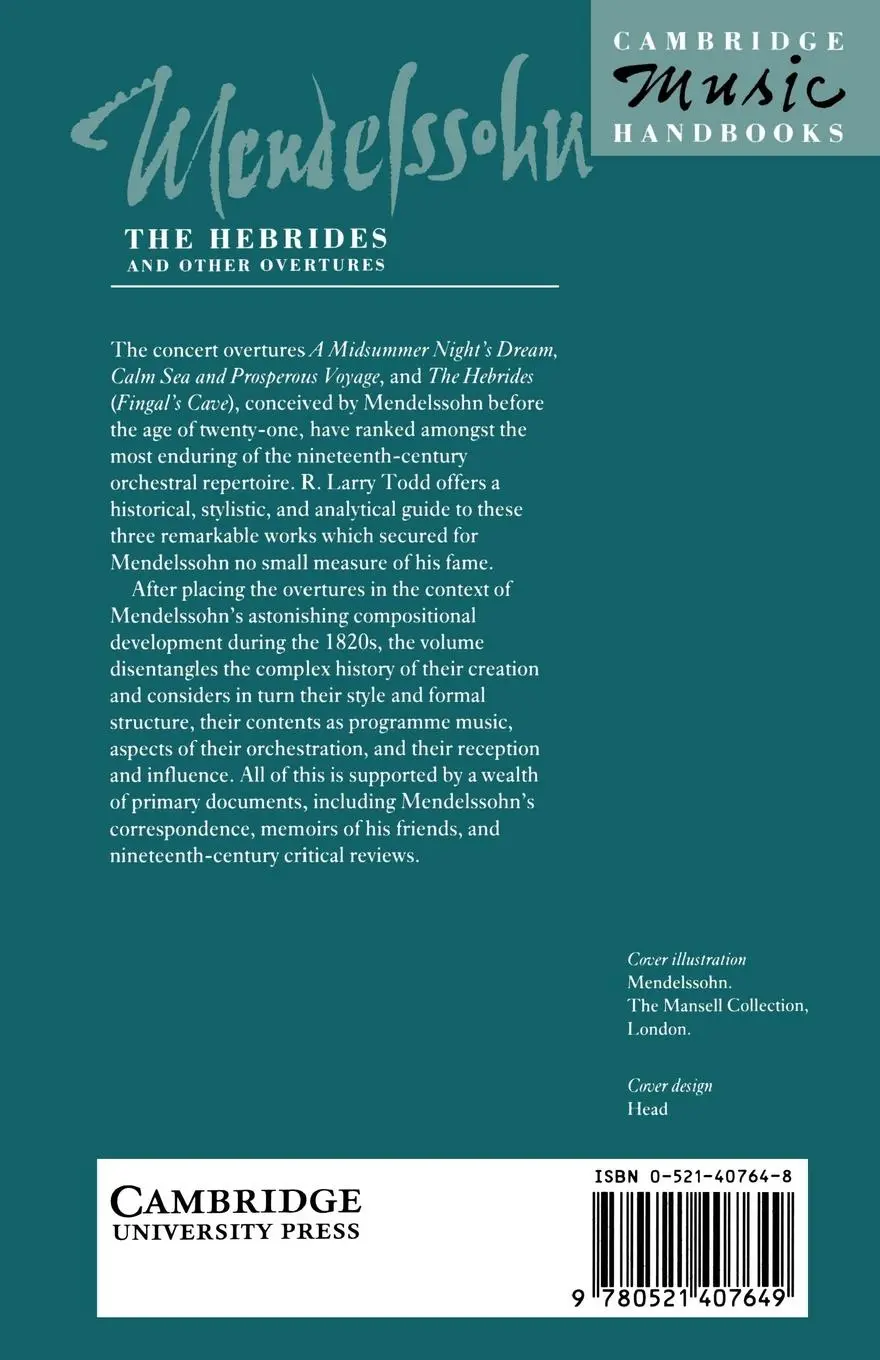 Rückseite: 9780521407649 | Mendelssohn | The Hebrides and Other Overtures | R. Larry Todd (u. a.)