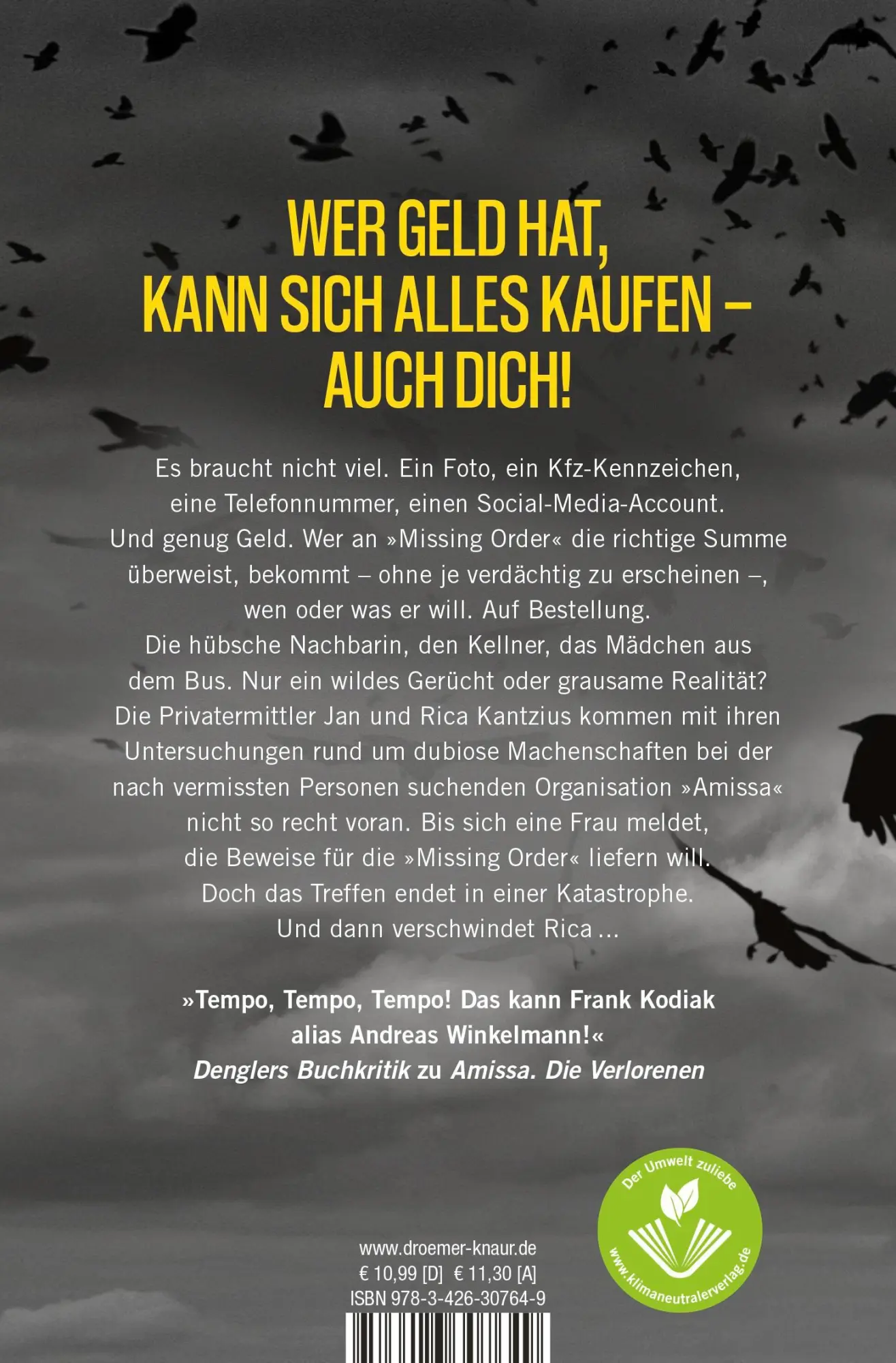 Rückseite: 9783426307649 | Amissa. Die Vermissten | Frank Kodiak | Taschenbuch | 432 S. | Deutsch