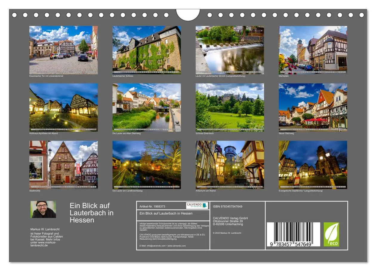 Bild: 9783457547649 | Ein Blick auf Lauterbach in Hessen (Wandkalender 2026 DIN A4 quer),...