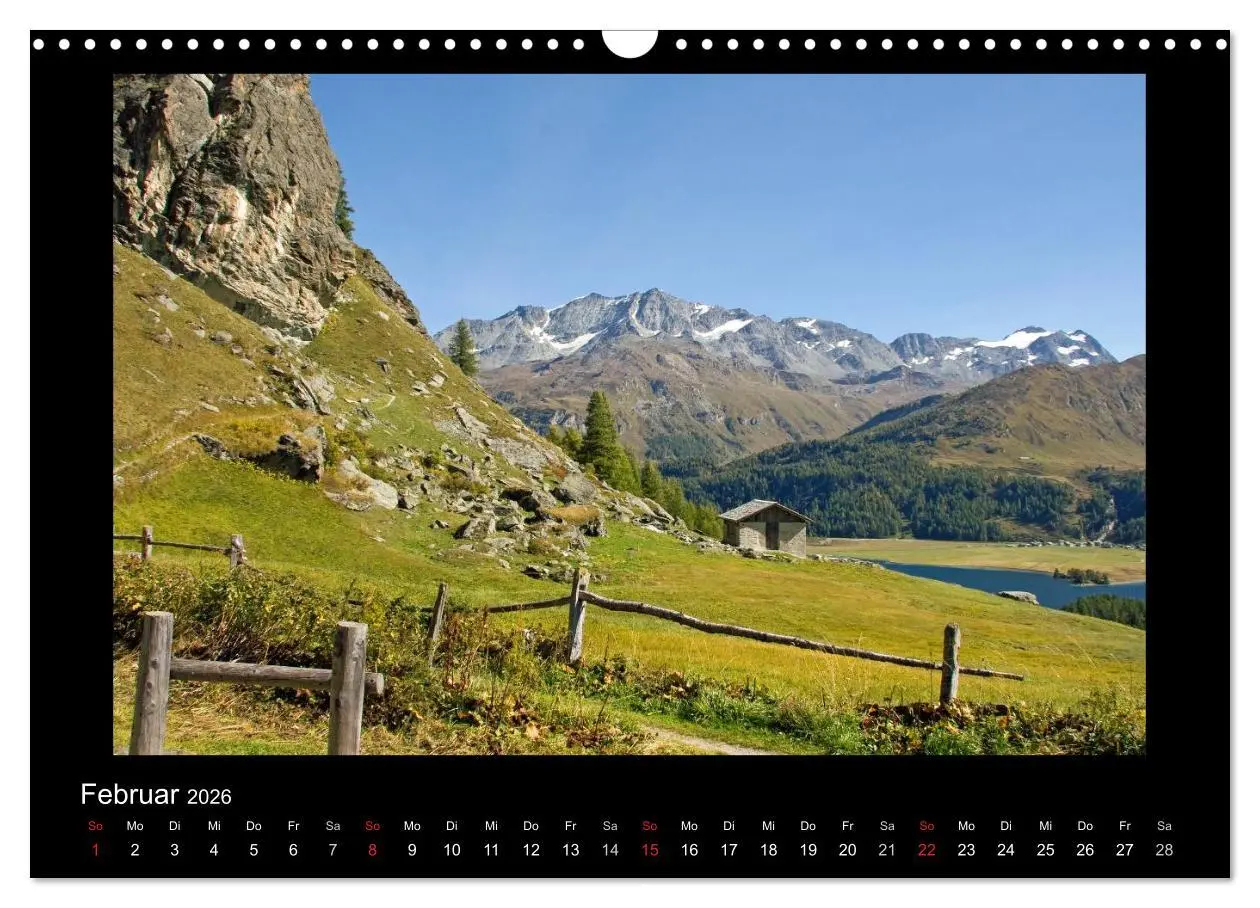 Bild: 9783516017649 | Oberengadin (Wandkalender 2026 DIN A3 quer), CALVENDO Monatskalender