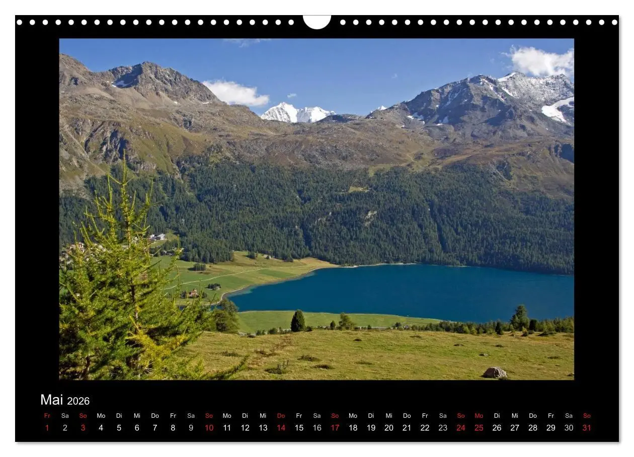 Bild: 9783516017649 | Oberengadin (Wandkalender 2026 DIN A3 quer), CALVENDO Monatskalender