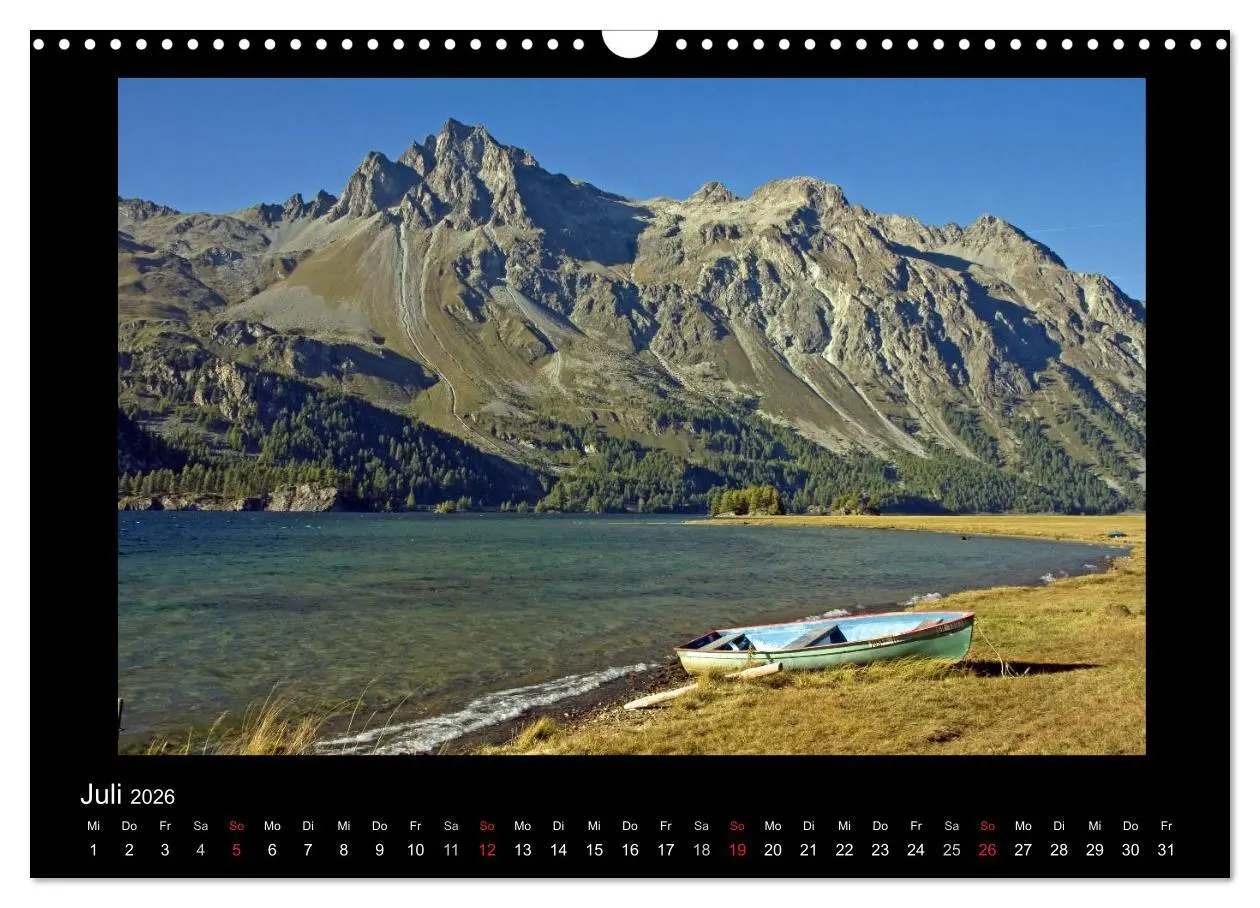 Bild: 9783516017649 | Oberengadin (Wandkalender 2026 DIN A3 quer), CALVENDO Monatskalender