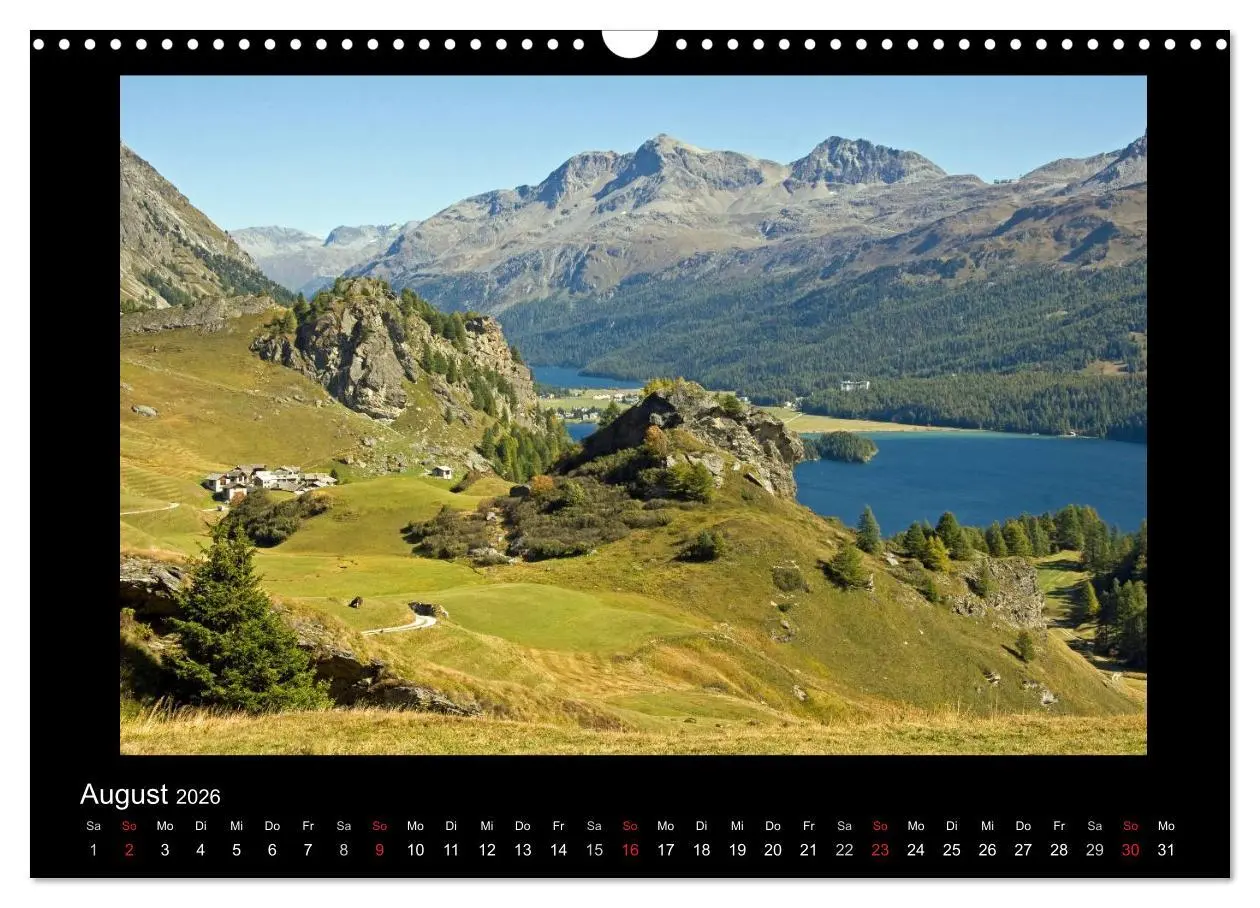 Bild: 9783516017649 | Oberengadin (Wandkalender 2026 DIN A3 quer), CALVENDO Monatskalender