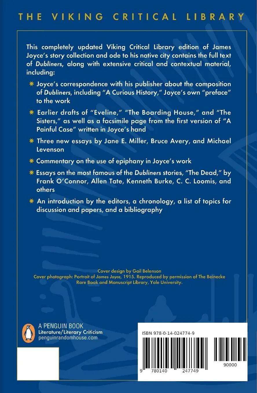 Rückseite: 9780140247749 | Dubliners | Text and Criticism; Revised Edition | James Joyce | Buch