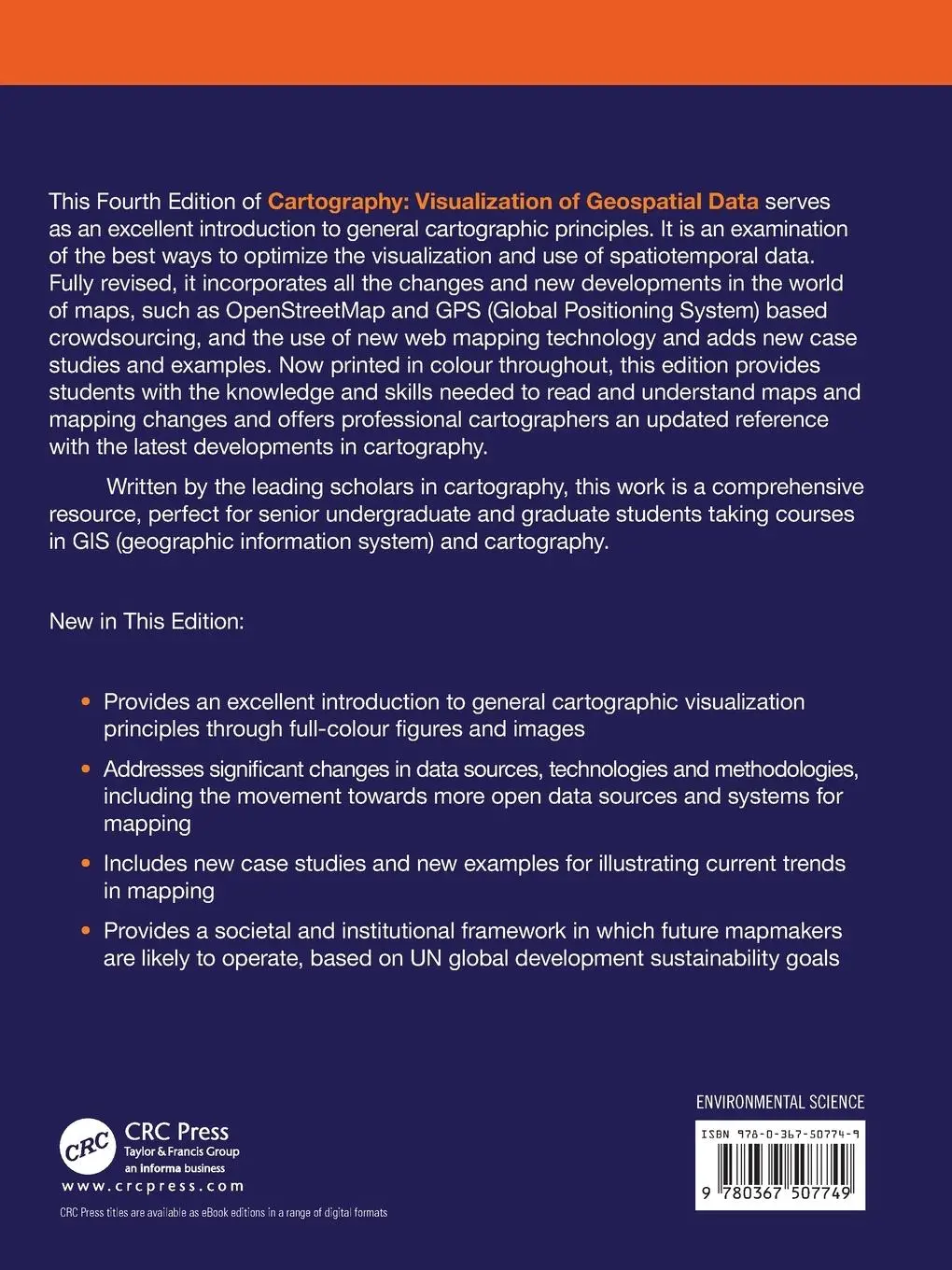 Rückseite: 9780367507749 | Cartography | Visualization of Geospatial Data, Fourth Edition | Buch