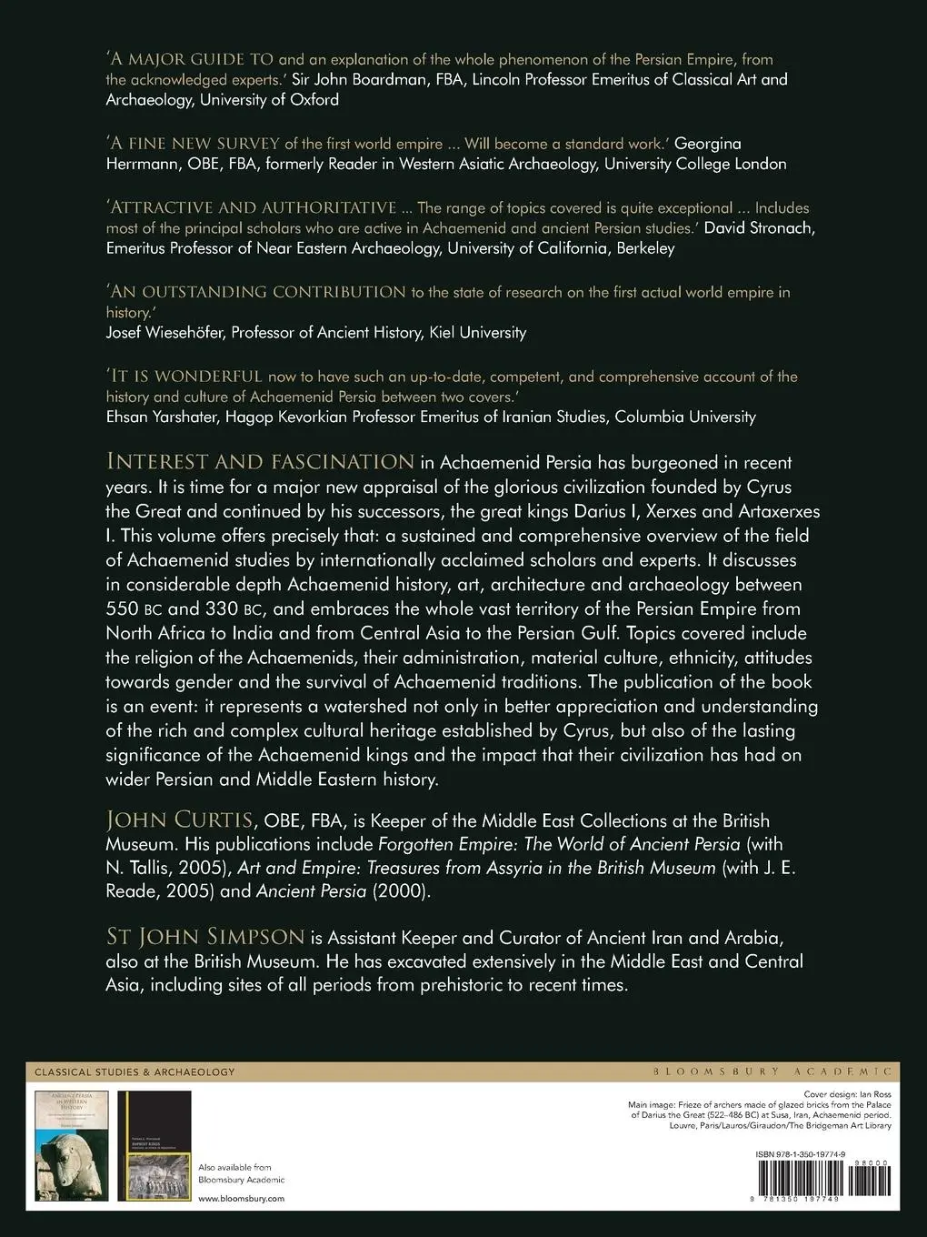 Rückseite: 9781350197749 | The World of Achaemenid Persia | John Curtis (u. a.) | Taschenbuch