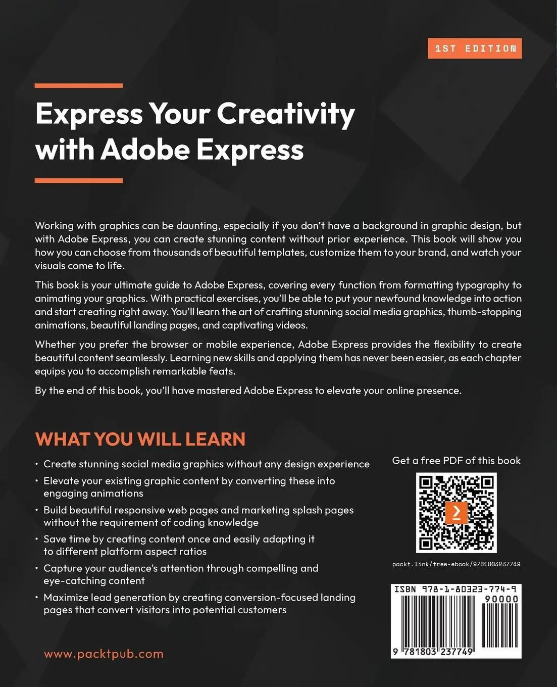 Rückseite: 9781803237749 | Express Your Creativity with Adobe Express | Rosie Sue | Taschenbuch