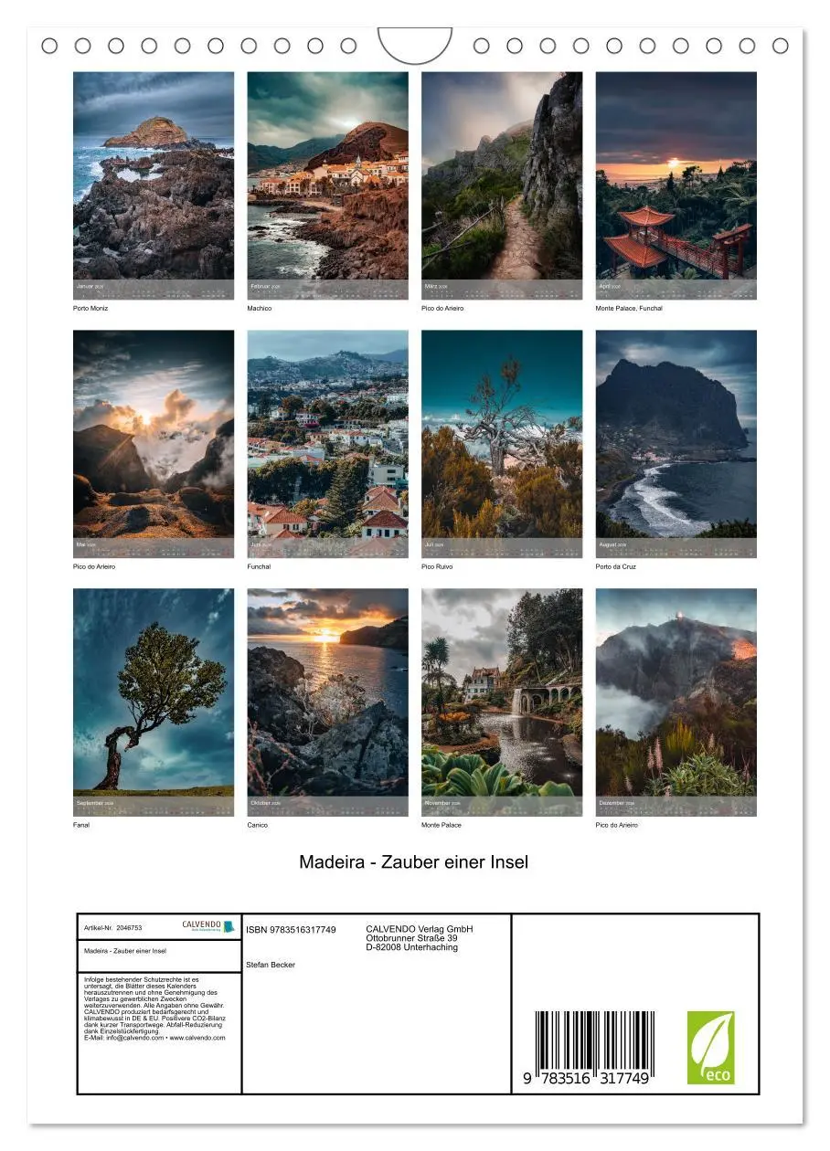 Bild: 9783516317749 | Madeira - Zauber einer Insel (Wandkalender 2026 DIN A4 hoch),...