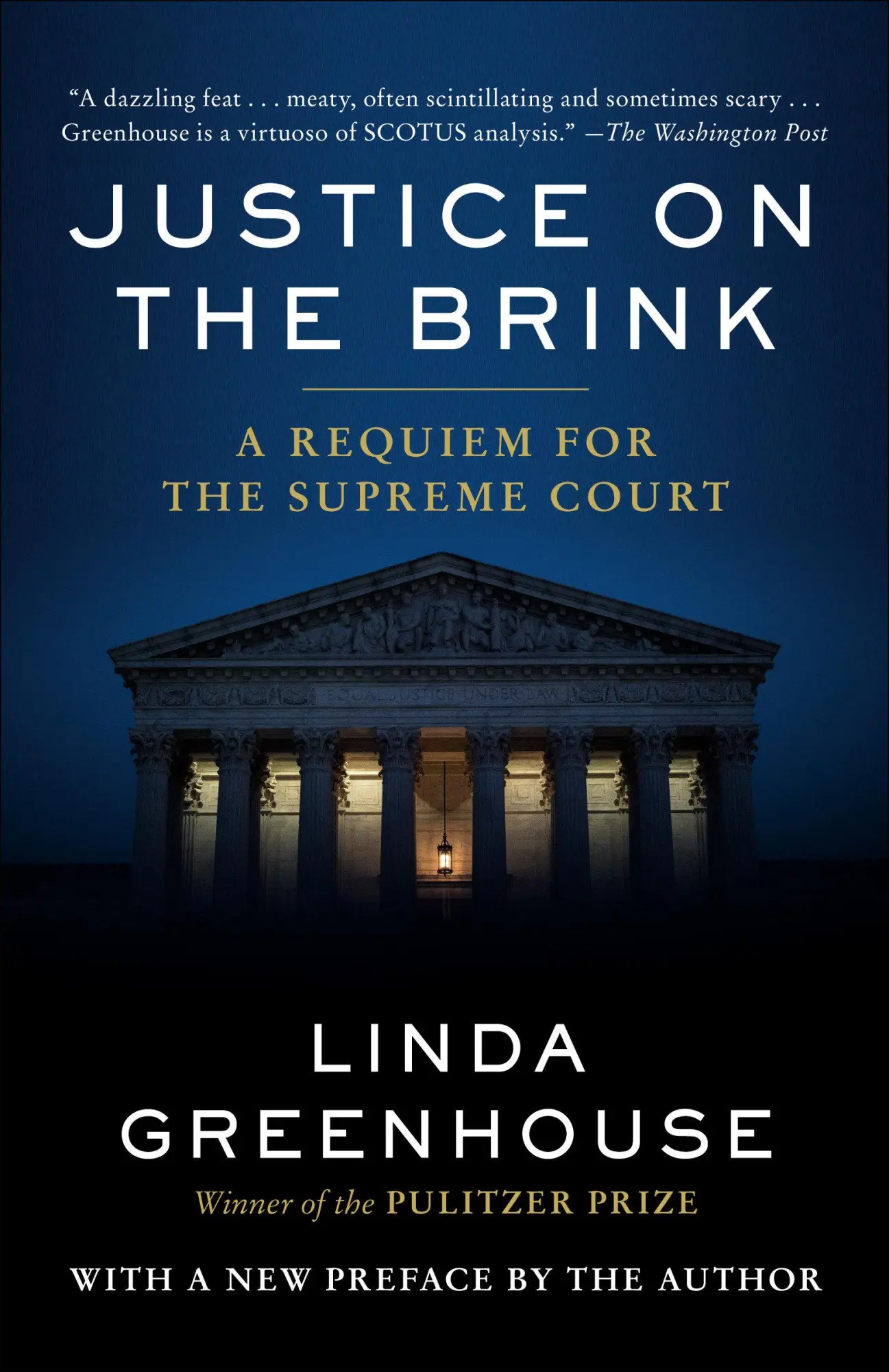 Cover: 9780593447949 | Justice on the Brink | A Requiem for the Supreme Court | Greenhouse