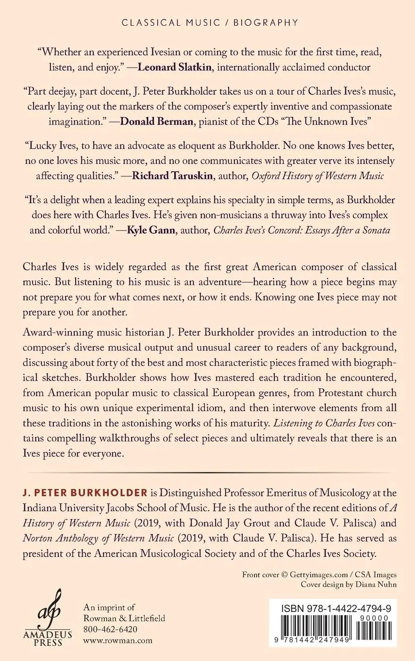 Rückseite: 9781442247949 | Listening to Charles Ives | Variations on His America | Burkholder