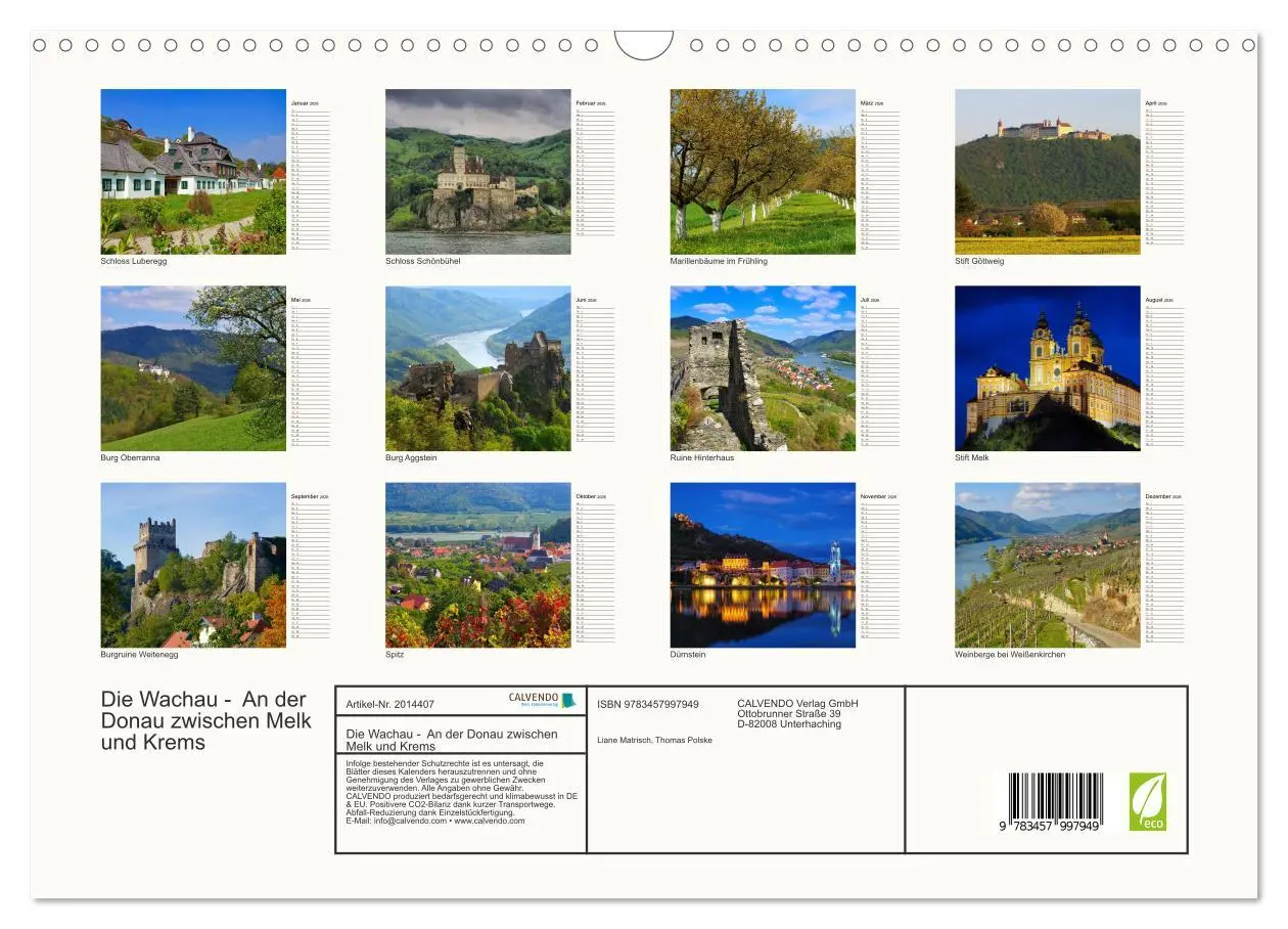Bild: 9783457997949 | Die Wachau - An der Donau zwischen Melk und Krems (Wandkalender...