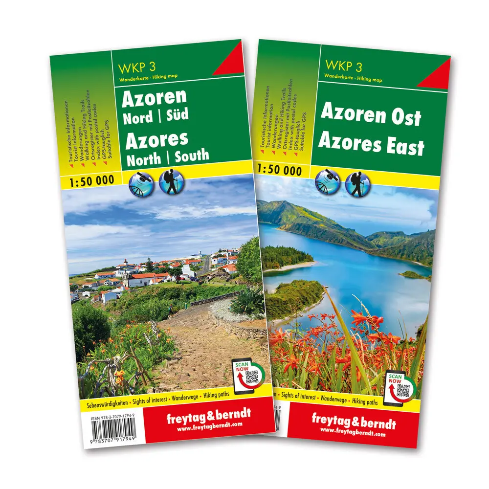 Cover: 9783707917949 | Azoren, Wanderkarten-Set 1:50.000, WKP 3 | KG | (Land-)Karte | Deutsch