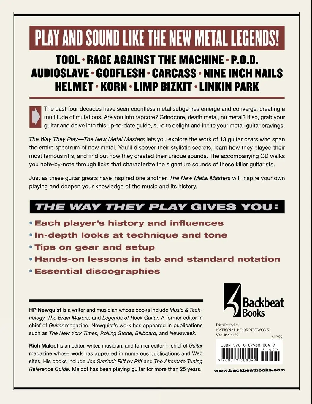 Rückseite: 9780879308049 | New Metal Masters | Hp Newquist | Taschenbuch | Buch | Englisch | 2004