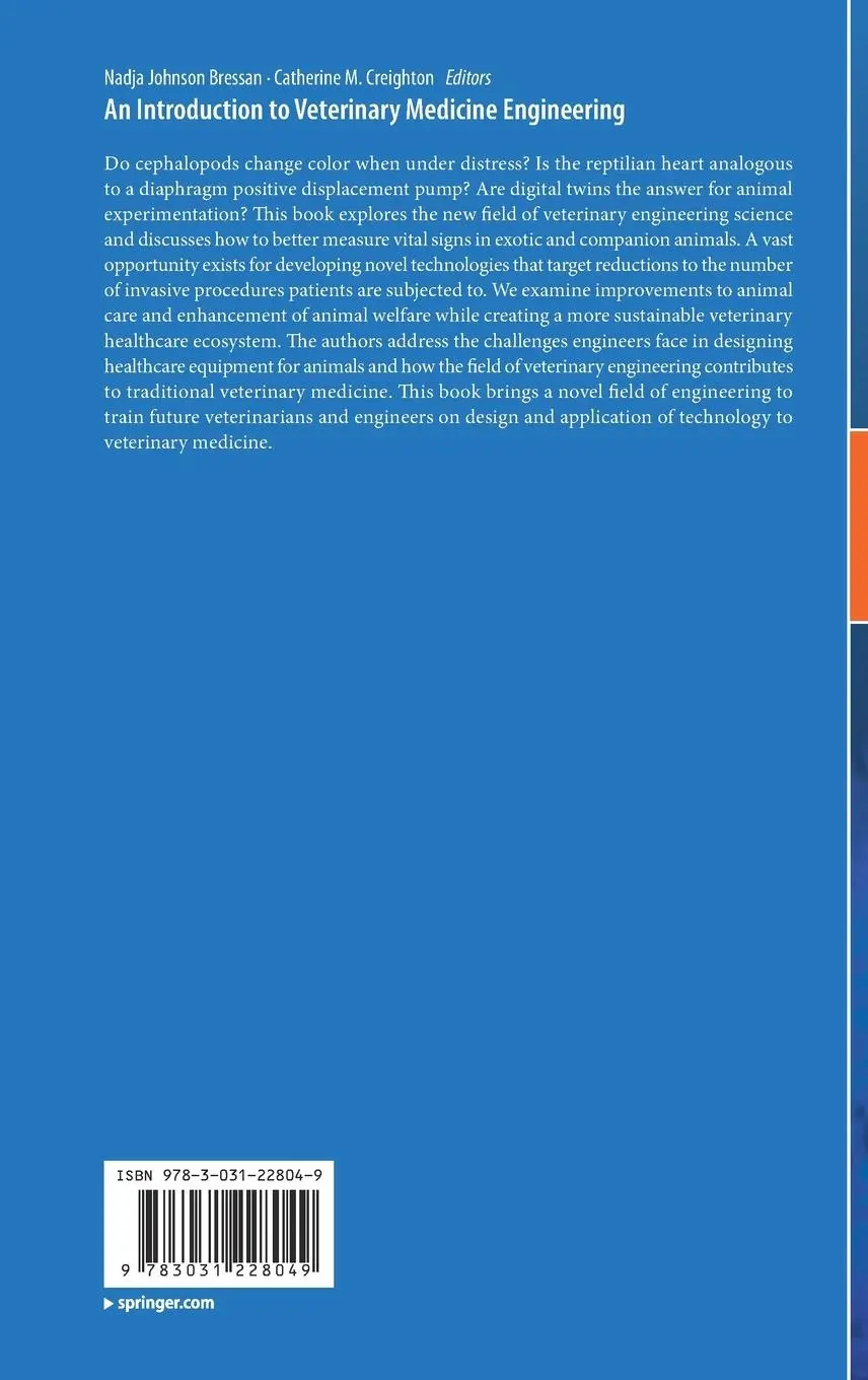 Rückseite: 9783031228049 | An Introduction to Veterinary Medicine Engineering | Creighton (u. a.)