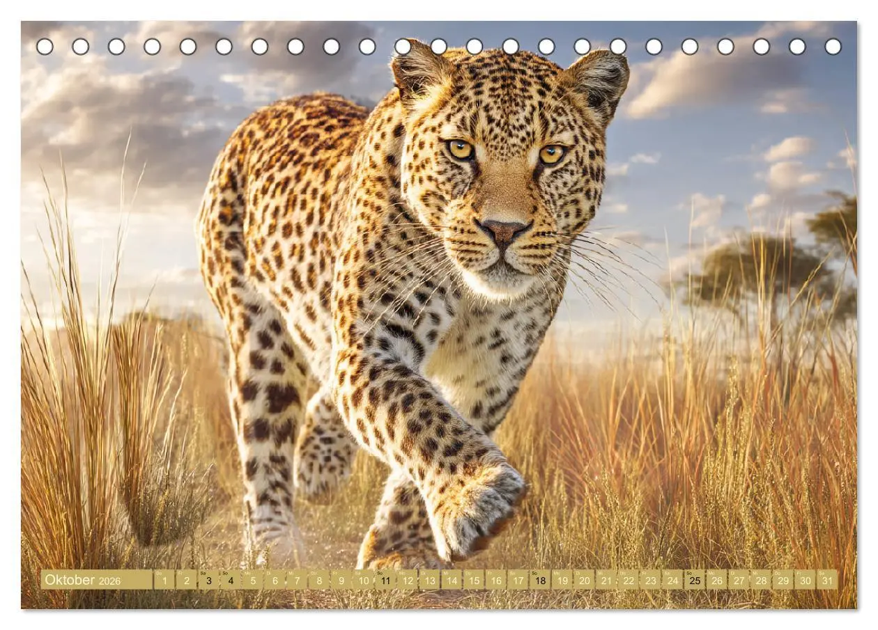 Bild: 9783457648049 | Leoparden. Meister der Jagd im seidigen Fleckenfell (Tischkalender...