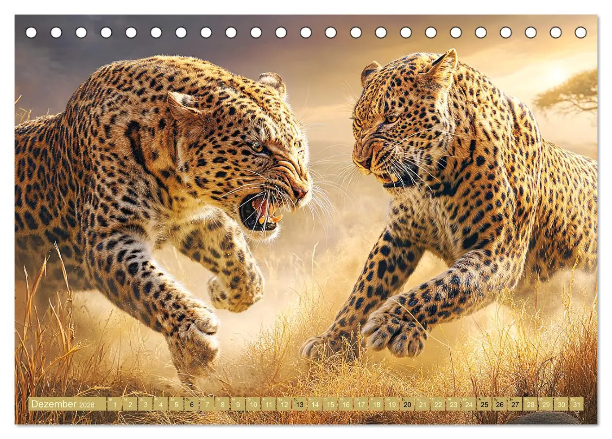 Bild: 9783457648049 | Leoparden. Meister der Jagd im seidigen Fleckenfell (Tischkalender...