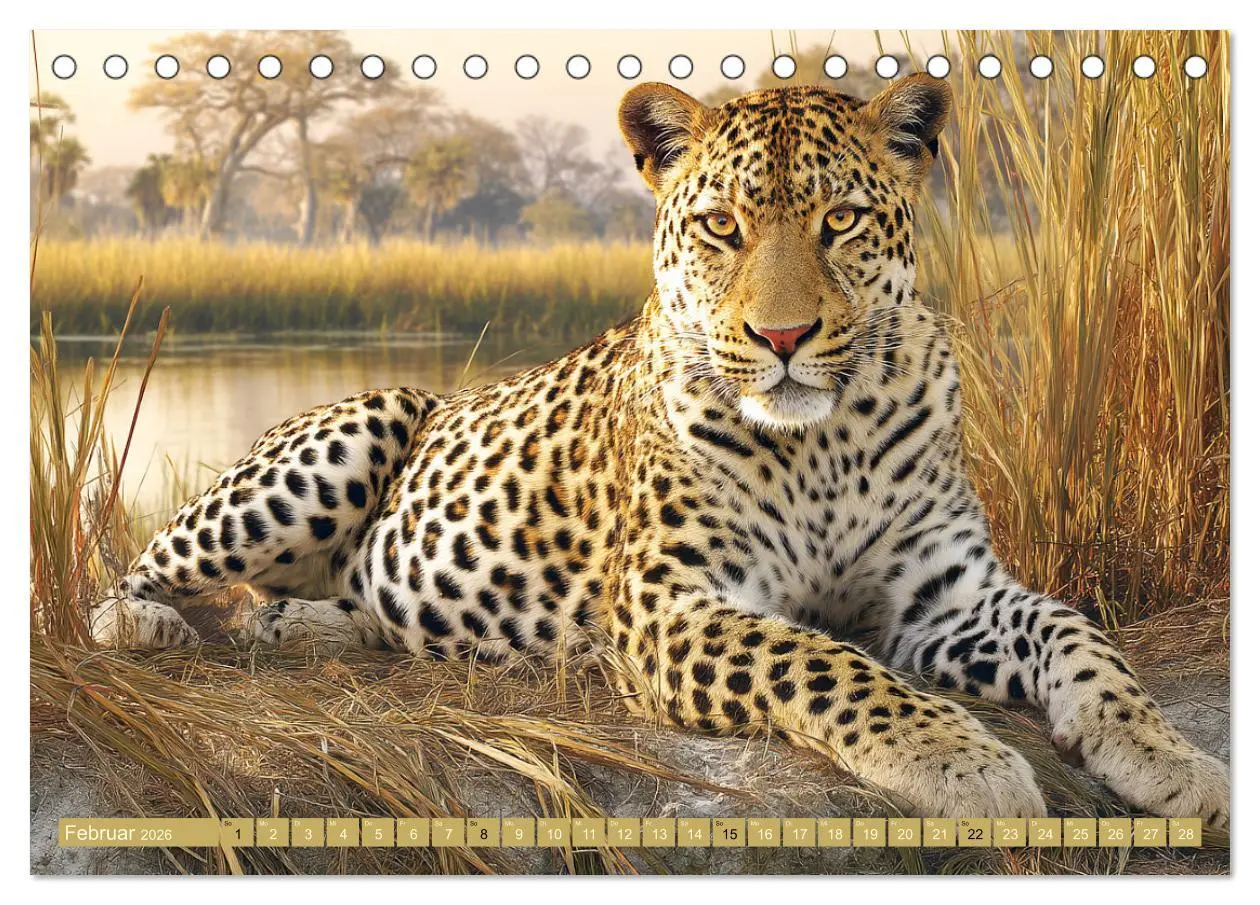 Bild: 9783457648049 | Leoparden. Meister der Jagd im seidigen Fleckenfell (Tischkalender...