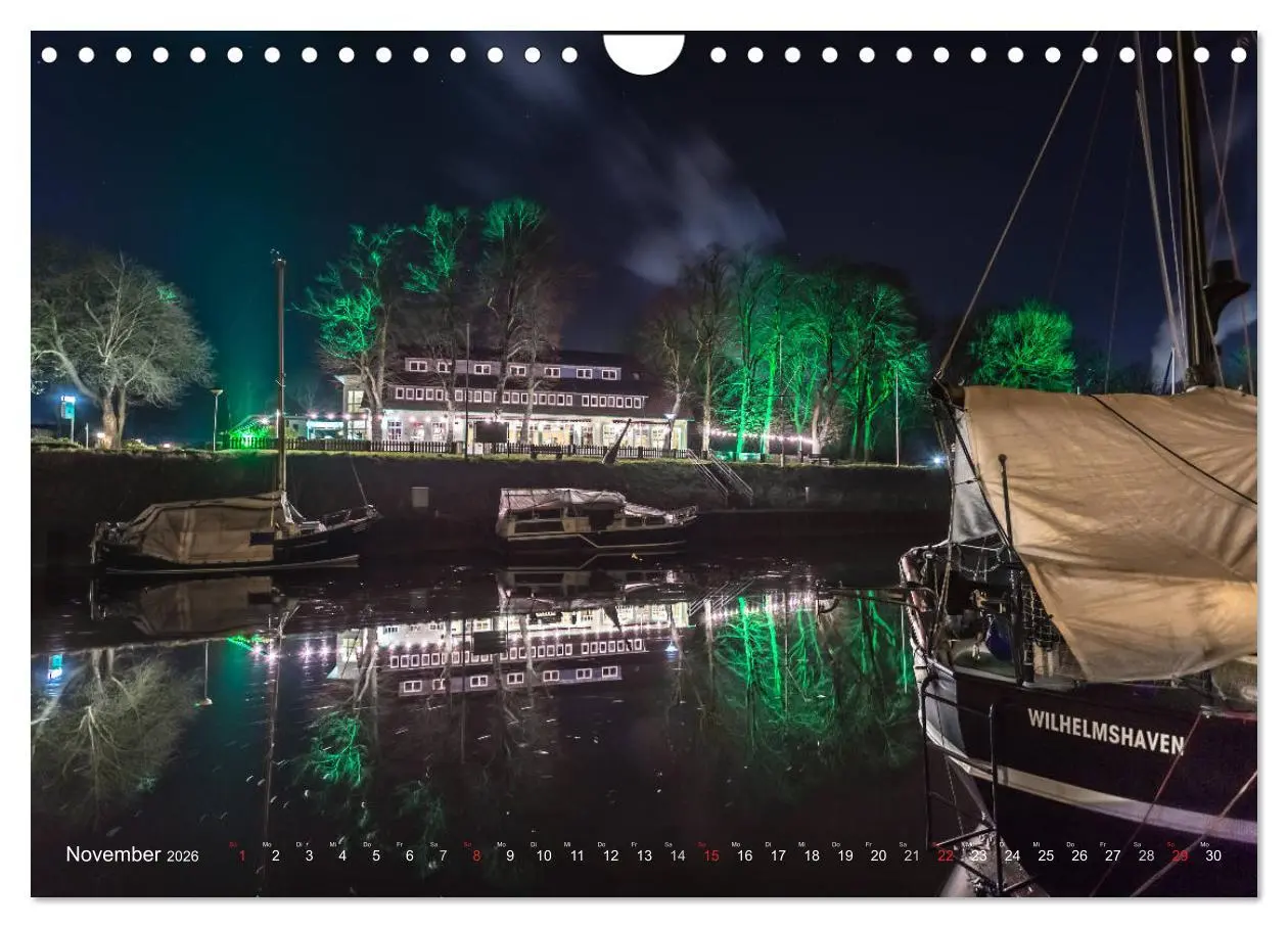 Bild: 9783516118049 | Nachts in Wilhelmshaven Edition mit maritimen Motiven (Wandkalender...