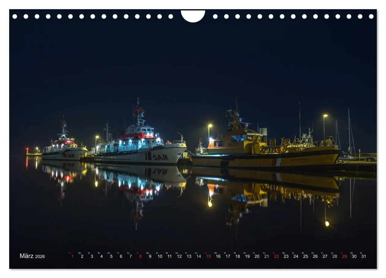 Bild: 9783516118049 | Nachts in Wilhelmshaven Edition mit maritimen Motiven (Wandkalender...