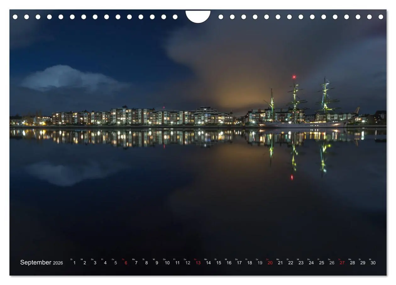 Bild: 9783516118049 | Nachts in Wilhelmshaven Edition mit maritimen Motiven (Wandkalender...