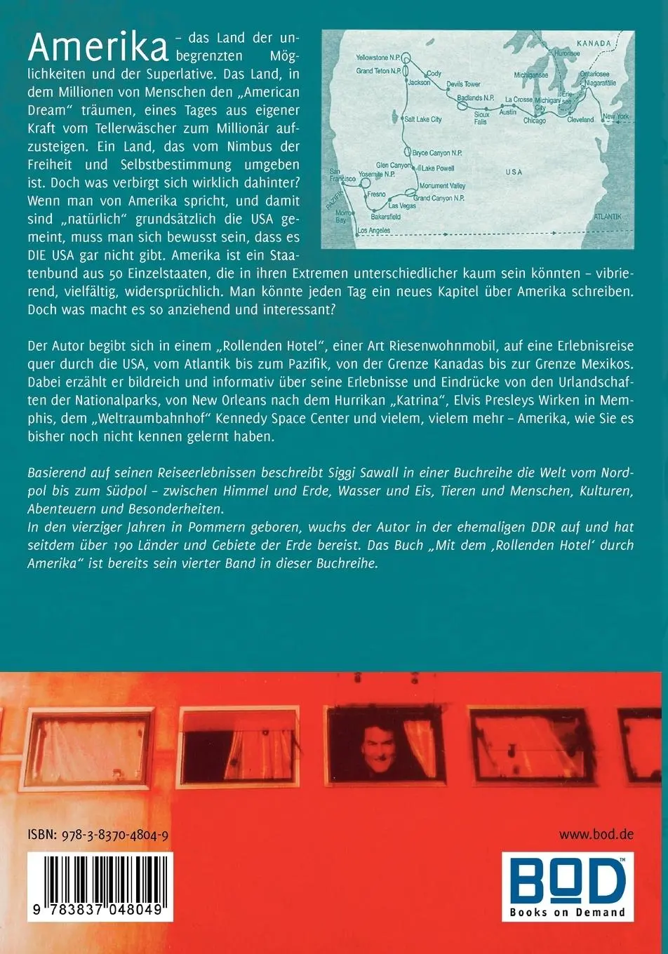 Rückseite: 9783837048049 | Mit dem "Rollenden Hotel" durch Amerika | Siggi Sawall | Taschenbuch