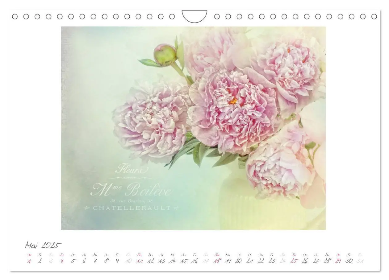 Bild: 9783435788149 | Vintage Flowers (Wandkalender 2025 DIN A4 quer), CALVENDO...