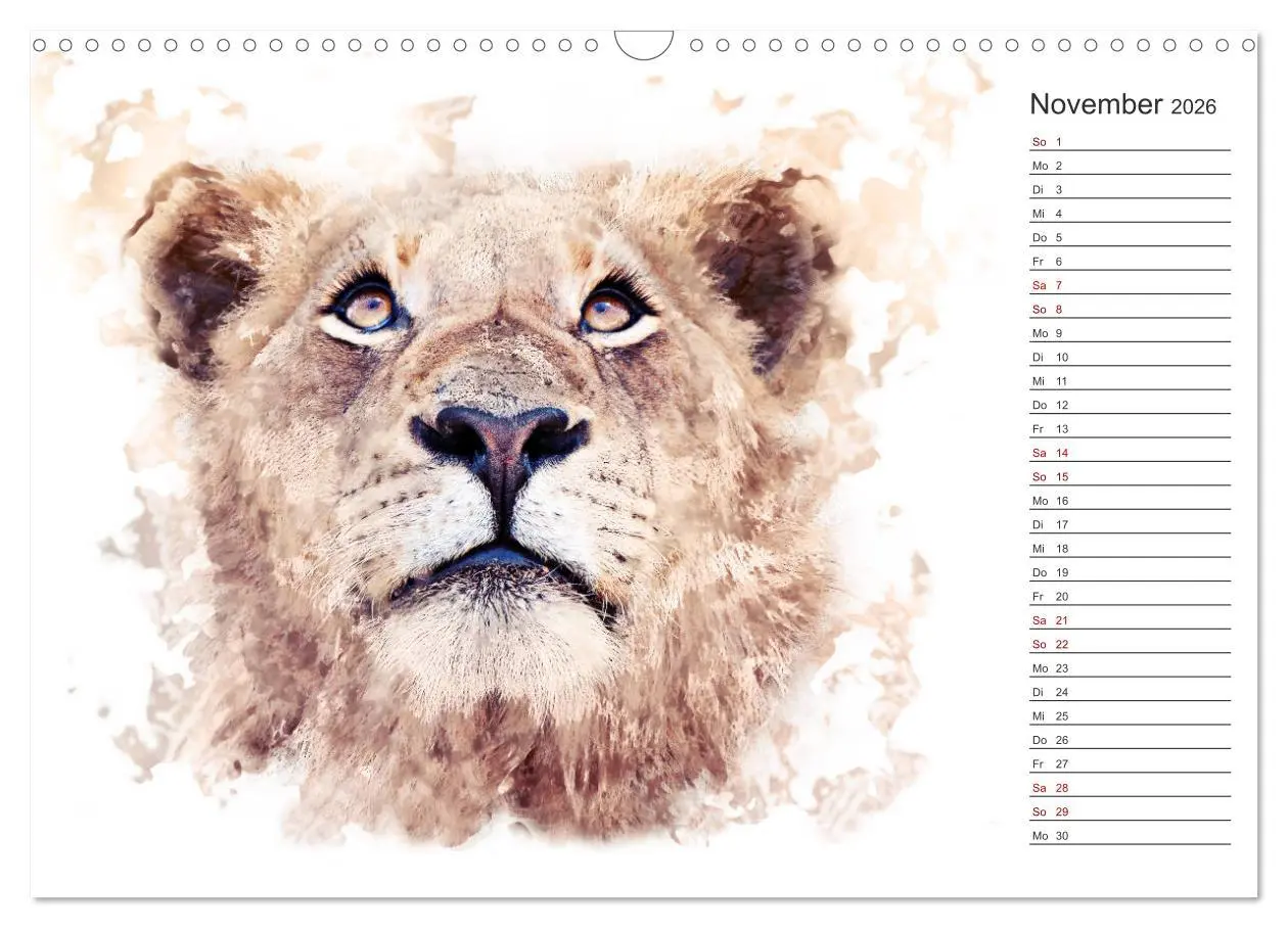 Bild: 9783457878149 | Tierportraits - Fine Art (Wandkalender 2026 DIN A3 quer), CALVENDO...