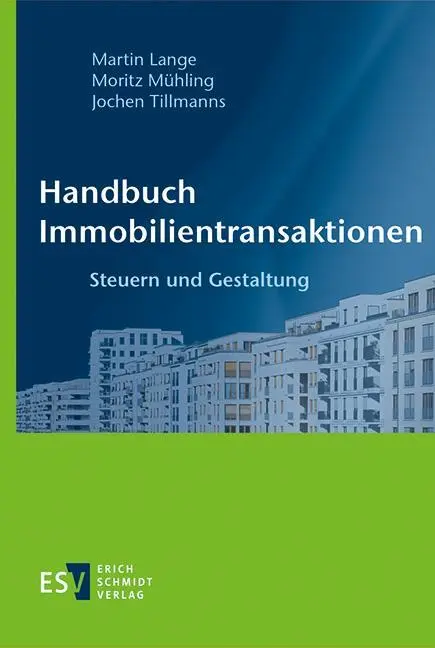 Cover: 9783503238149 | Handbuch Immobilientransaktionen | Steuern und Gestaltung | Buch