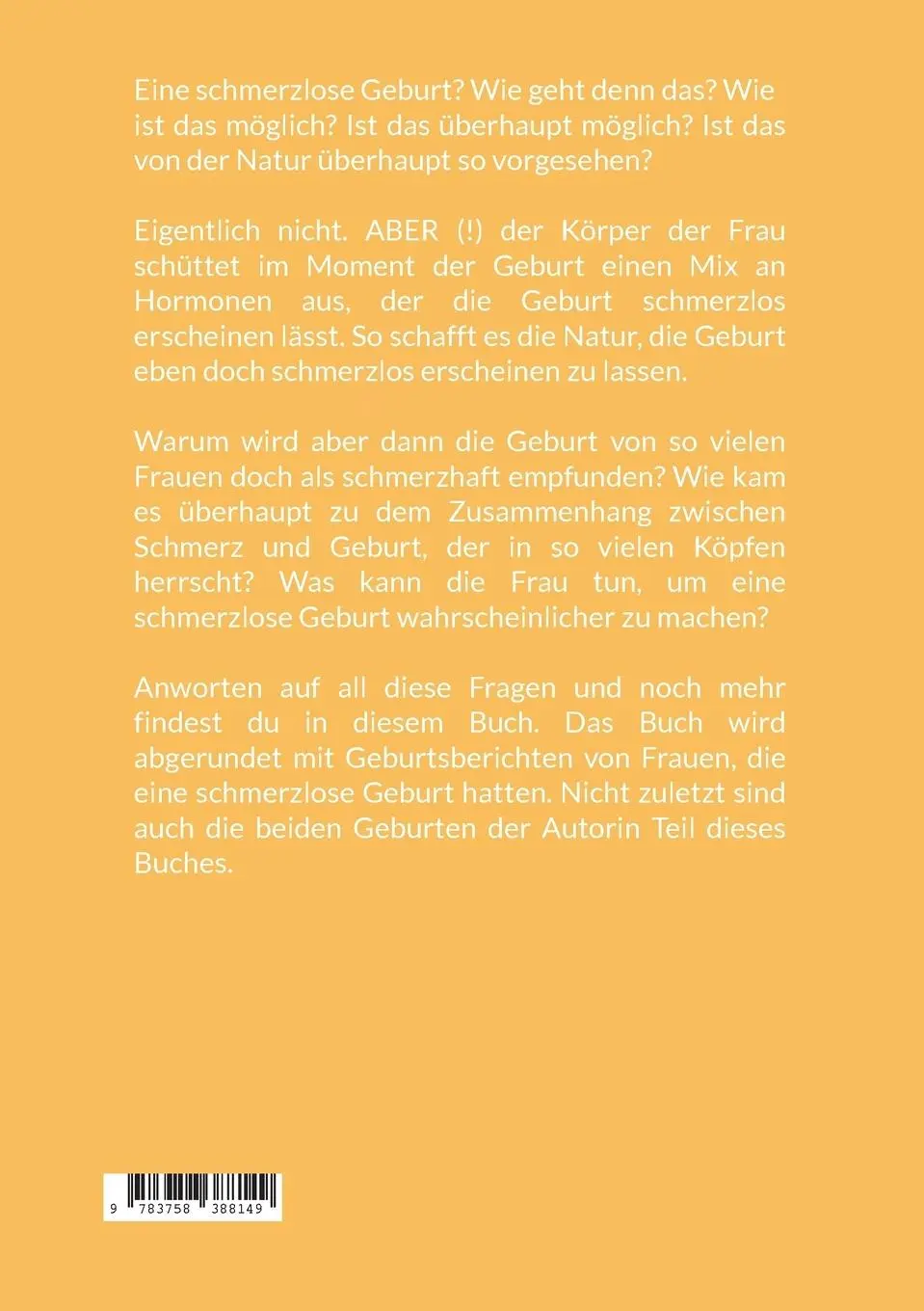 Rückseite: 9783758388149 | Die schmerzlose Geburt | Viola Messingschlager | Taschenbuch | 230 S.