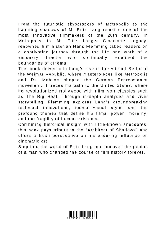 Bild: 9783384438249 | Metropolis to M: Fritz Lang's Cinematic Legacy | Hans Flemming | Buch