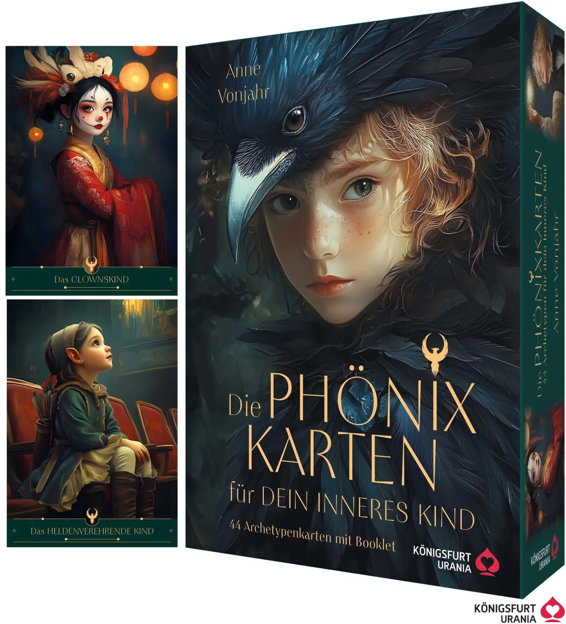 Cover: 9783868268249 | Die Phönixkarten für dein Inneres Kind - 44 Archetypenkarten und...