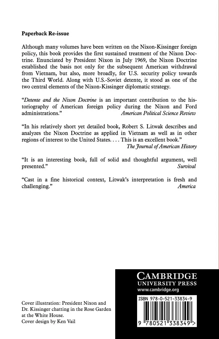 Rückseite: 9780521338349 | D Tente and the Nixon Doctrine | Robert Litwak | Taschenbuch | 2008
