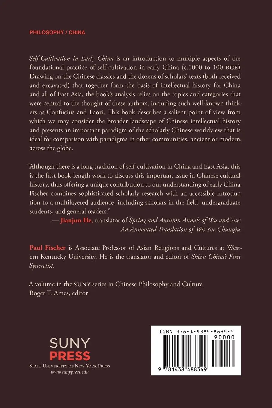Rückseite: 9781438488349 | Self-Cultivation in Early China | Paul Fischer | Taschenbuch | 2023