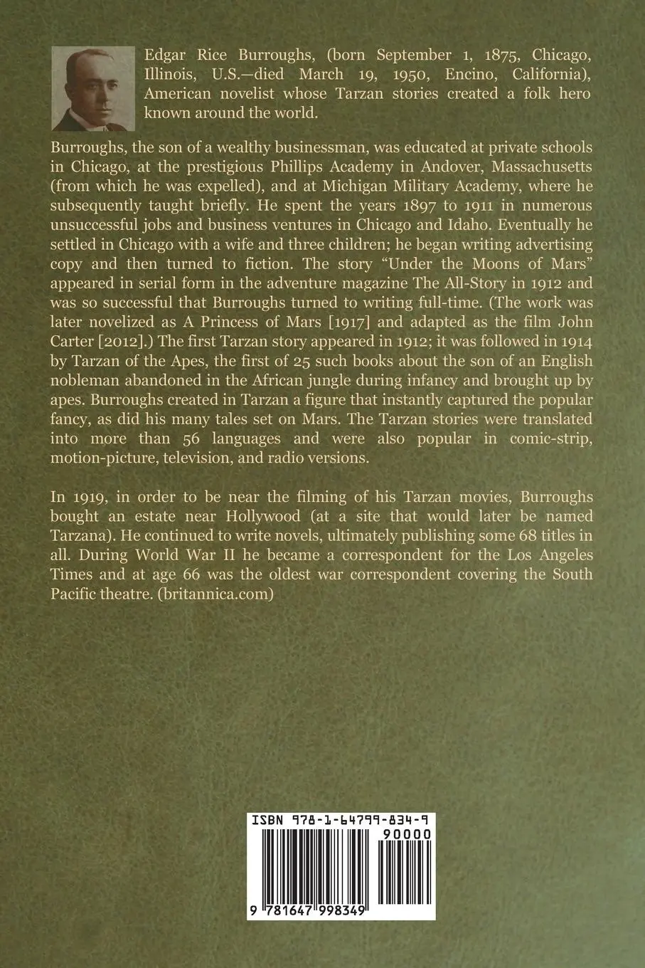 Rückseite: 9781647998349 | A Princess of Mars | Edgar Rice Burroughs | Taschenbuch | Englisch