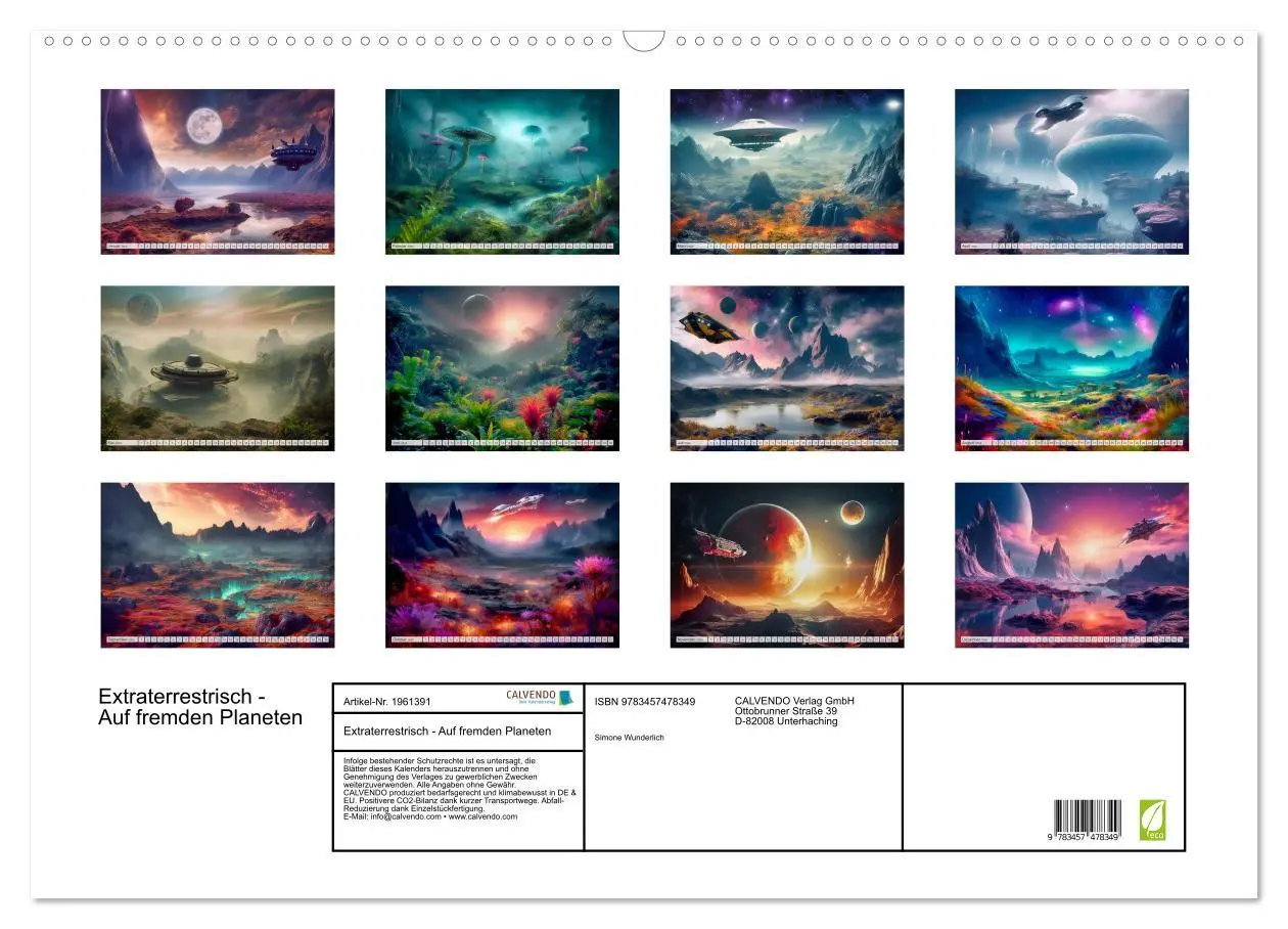Bild: 9783457478349 | Extraterrestrisch - Auf fremden Planeten (Wandkalender 2026 DIN A2...