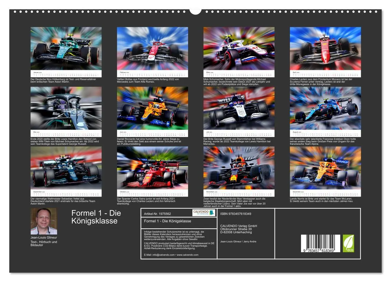 Bild: 9783457618349 | Formel 1 - Die Königsklasse (hochwertiger Premium Wandkalender 2026...