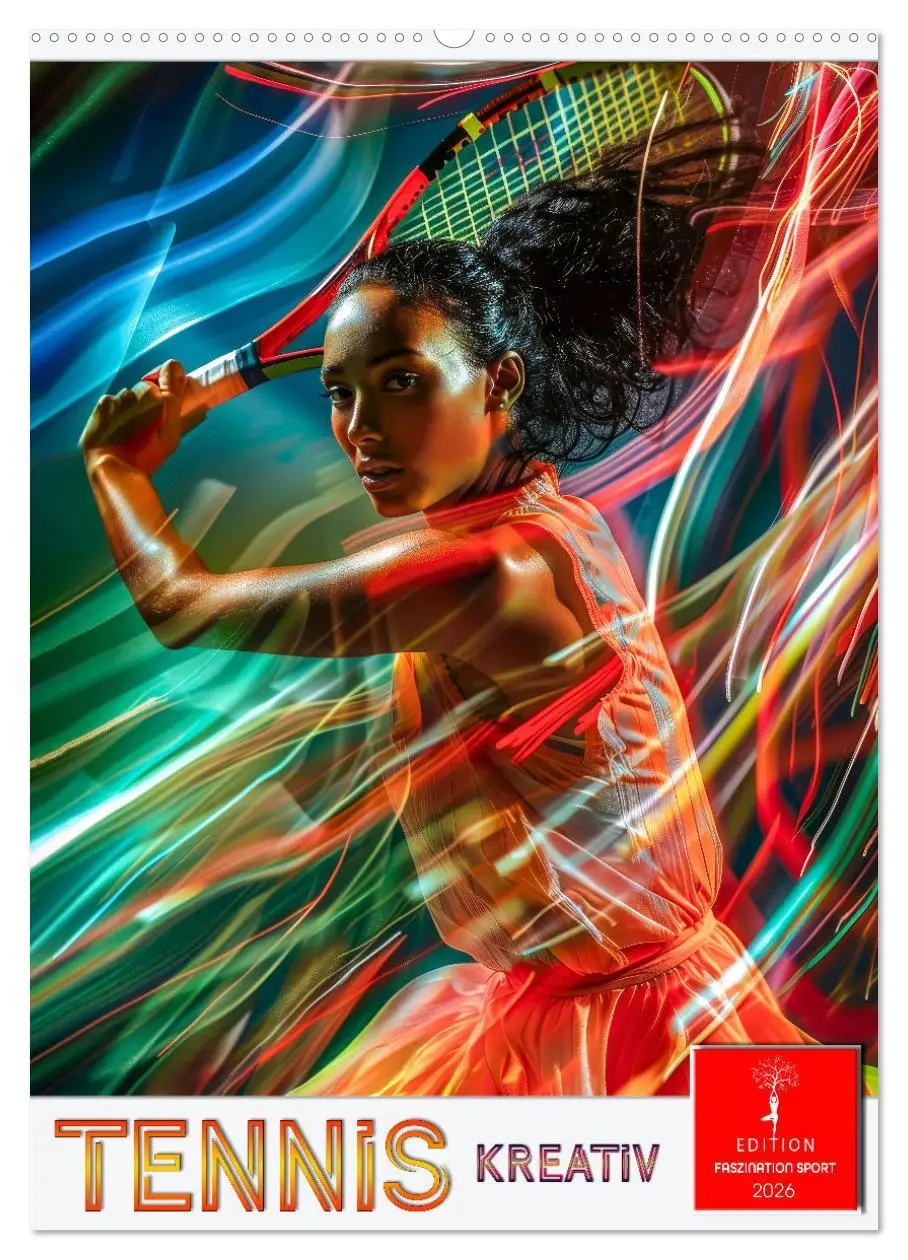 Cover: 9783516258349 | Tennis kreativ (Wandkalender 2026 DIN A2 hoch), CALVENDO...