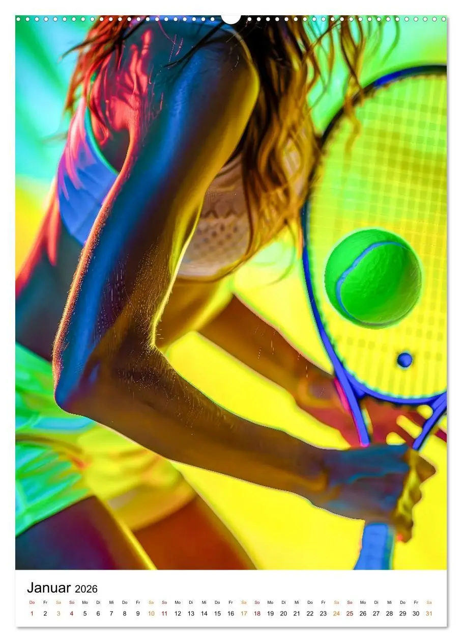 Bild: 9783516258349 | Tennis kreativ (Wandkalender 2026 DIN A2 hoch), CALVENDO...