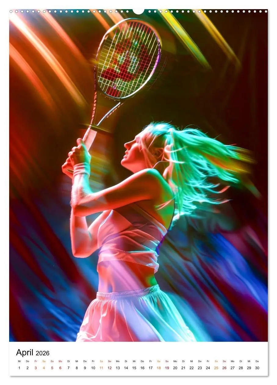 Bild: 9783516258349 | Tennis kreativ (Wandkalender 2026 DIN A2 hoch), CALVENDO...