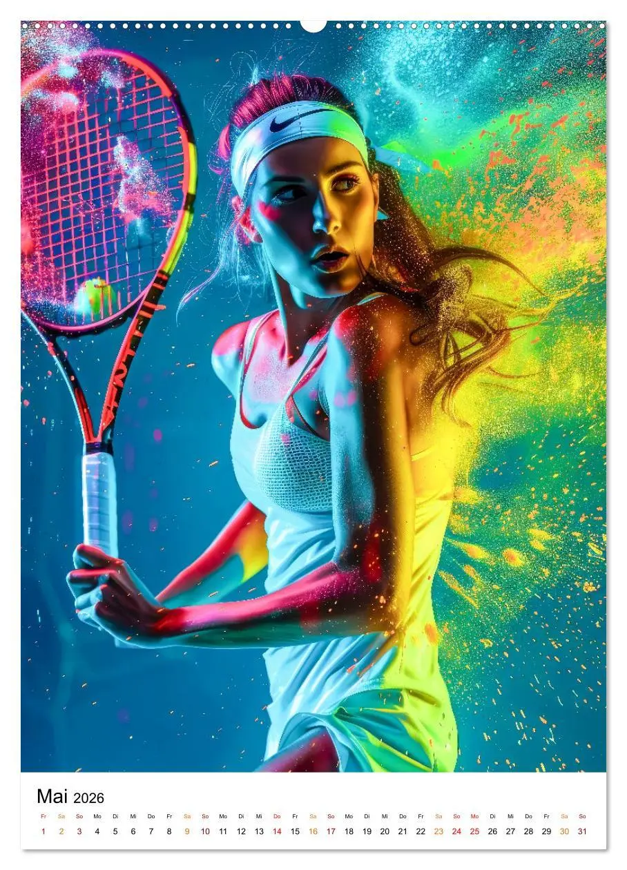 Bild: 9783516258349 | Tennis kreativ (Wandkalender 2026 DIN A2 hoch), CALVENDO...